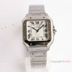 GF Factory Stainless Steel Cartier Santos de 35.1mm Midsize Replica Watch